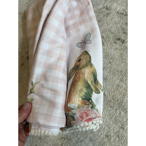 Shabby Chic‎ Set Of 2 Easter Spring Floral Kitchen Towels Bunnies Cotton NWT - Picture 5 of 5